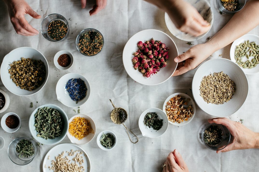 group cooking natural meal